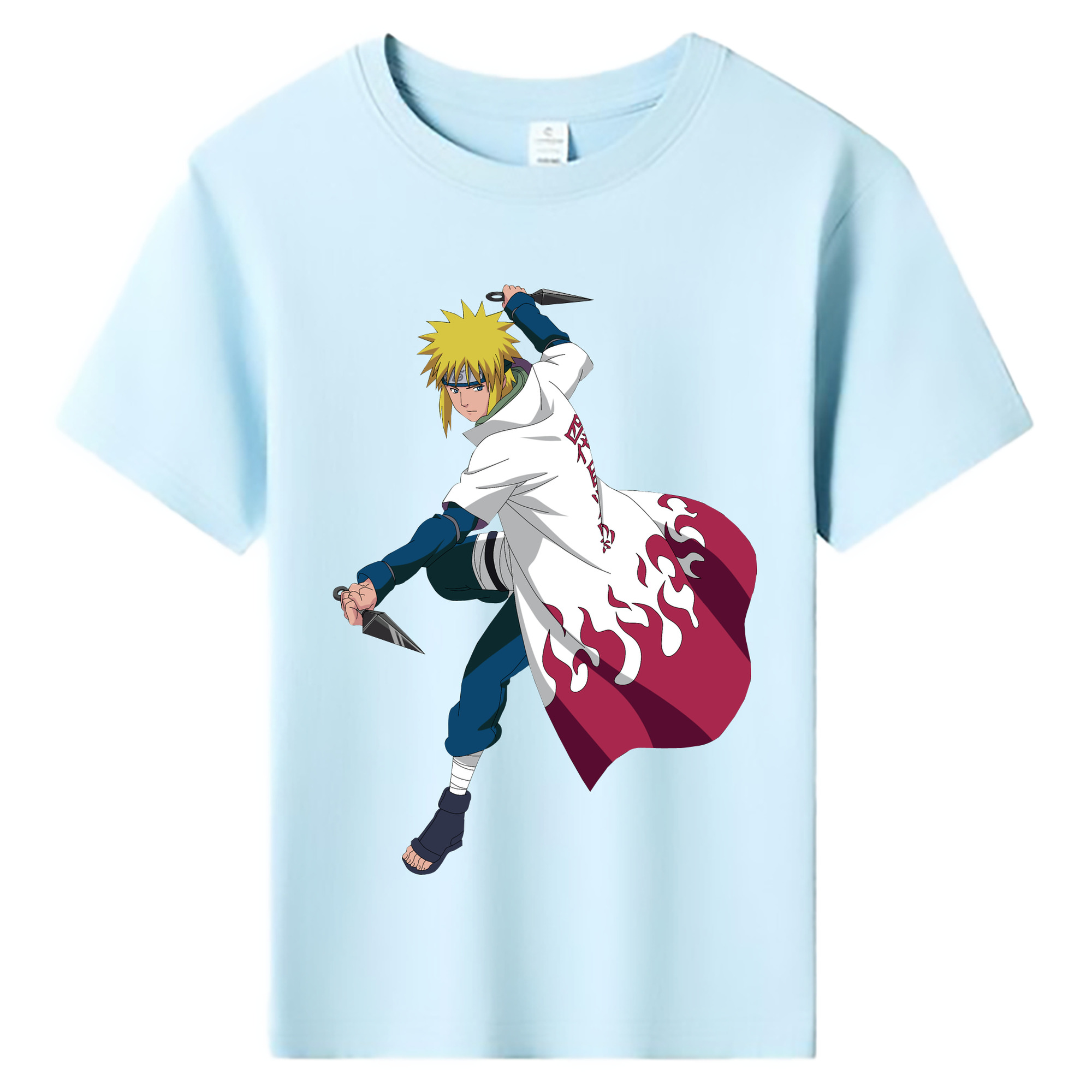 （画像用） NARUTO -ナルト- 波風 ミナト Namikaze Minato 綿100％キッズTシャツ（フロントプリント）